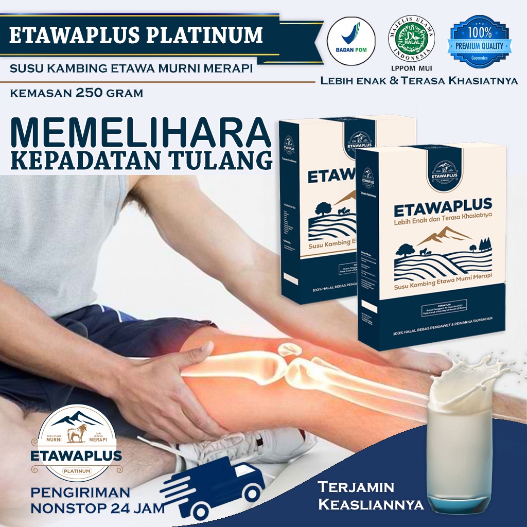 Etawaplus Platinum / Etawa Platinum Untuk obat pernafasan / Susu Kambing / Susu Kambing Etawa / Susu Etawaku / Isi Kemasan 250gram