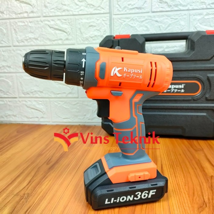Kapusi Mesin Bor Baterai Cordless Drill 36V