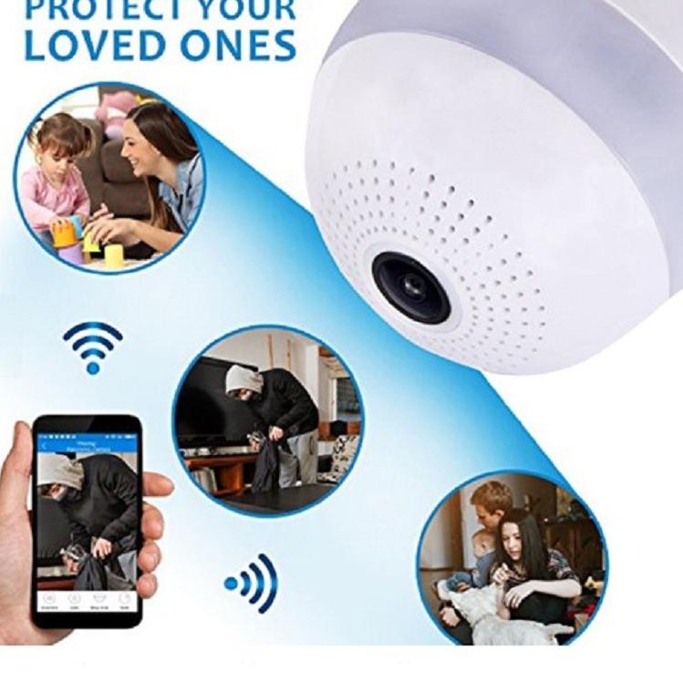 Big Sale CCTV Wifi Panoramic 360 derajat 1080P Lampu IP Kamera CCTV 3D VR V20D