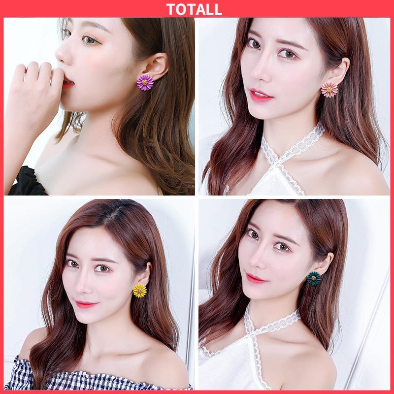 COD Anting Bunga Matahari Daisy Krisan Korea Fashion Sederhana Gaya Untuk Wanita-Totall