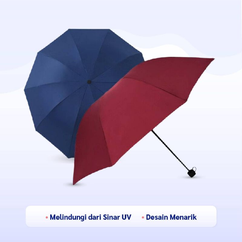 payung lipat, pelindung hujan, payung lipat warna