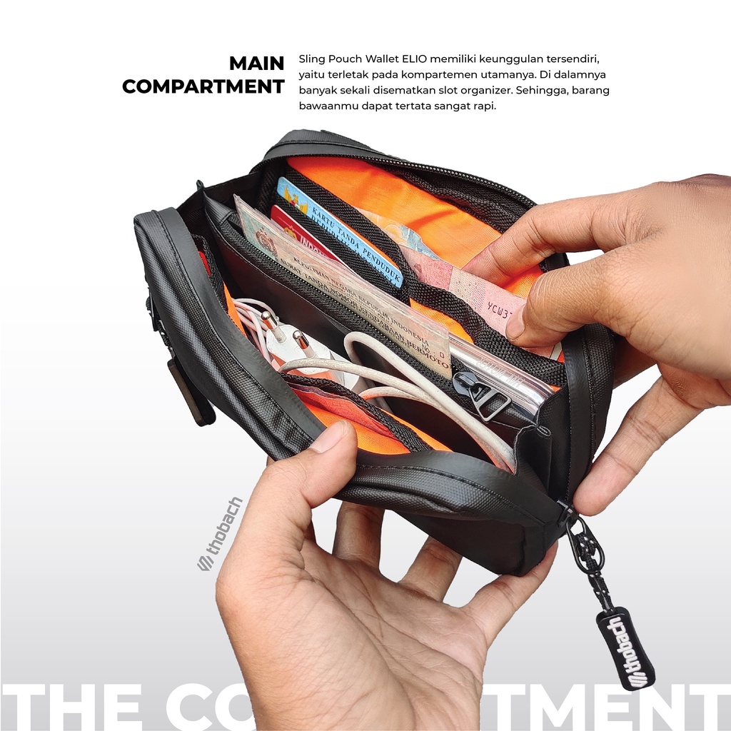 THOBACH - SLING POUCH WATERPROOF ELIO SLING PHONE SELEMPANG HAND BAG ANTI AIR DOMPET PRIA WANITA