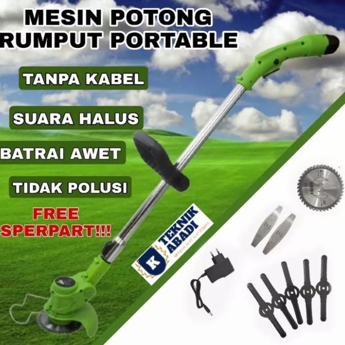 mesin potong rumput batrai cordless Mesin potong rumput portable