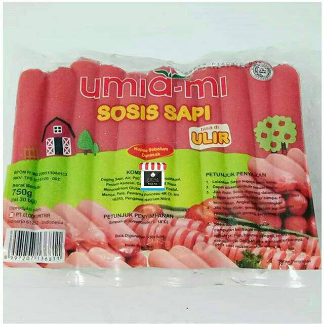 Umia-mi Sosis Sapi Ulir 750Gr 30 pcs