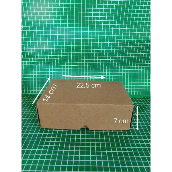 DUS NX Kraft (22,5 x 14 x 7) Nasi Kotak / Serba Guna / Snack / Aqua 600ml