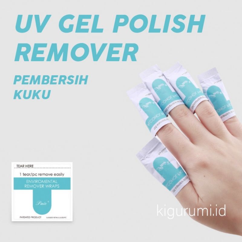 UV Gel Nail 1 pcs polish remover dan cleaner wraps foil wipe penghapus kuteks