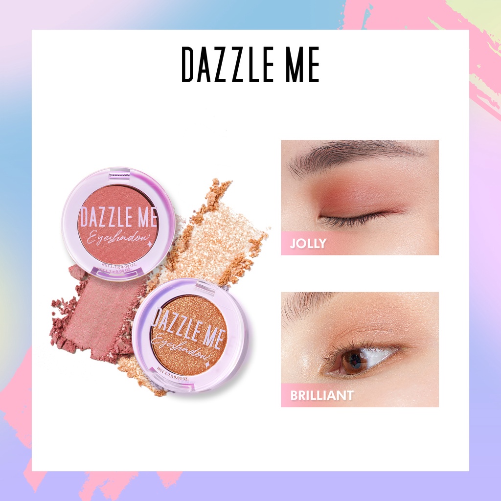 DAZZLE ME POV Eyeshadow | Long Lasting Pigmented Matte Eye Makeup 6 Colors Murah Glitter Eyeshadow BPOM