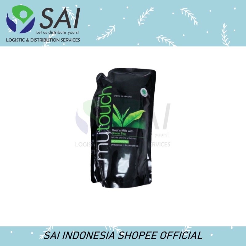 Mutouch Shower Cream Green Tea Refill 800ml