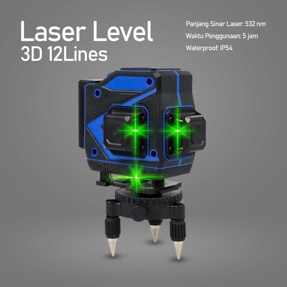 PROMO ORIGINAL LD Mesin Self Leveling 12 Line Laser 3D High precision - LD-312 7ROTFYBL