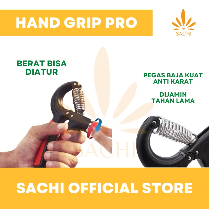 Handgrip Hand Grip Alat Latihan Penguat Pembesar Otot Lengan Tangan Jari Adjustable Power Alat Bantu Olahraga Taining Gym Fitnes Fitness Portable