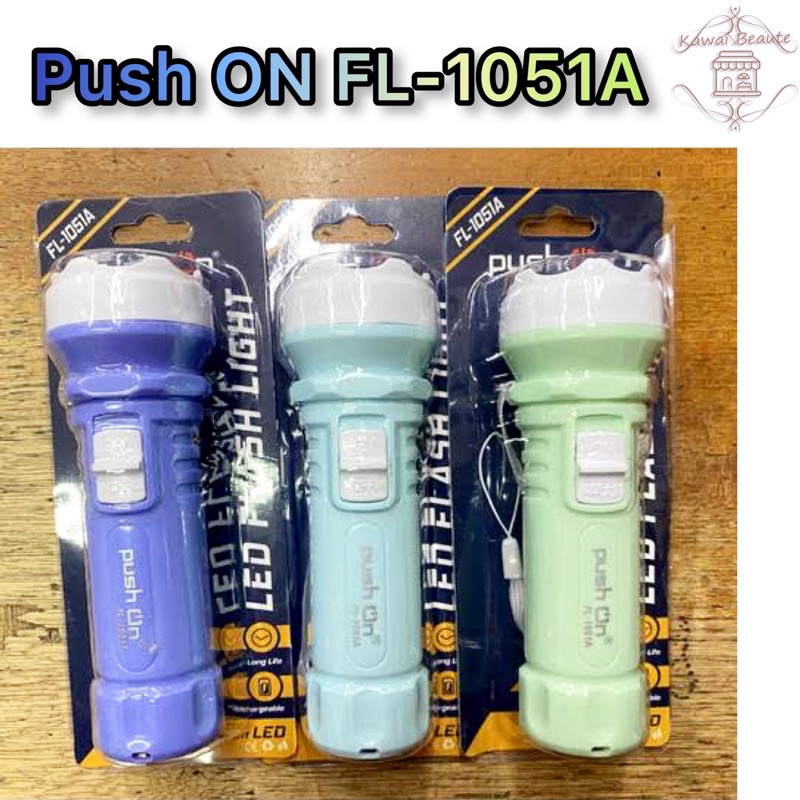 Push ON Senter Cas+Emergency FL-1051A Lampu sorot charge recharge cas LED Flash Light Push On FL-1051A - Baterai 4V, 400mAH sealed lead-acid (rechargeable) - LED 1 x 0.5 Watt - Waktu pengisian 8 jam - Waktu pakai 2 jam super terang, 4 jam