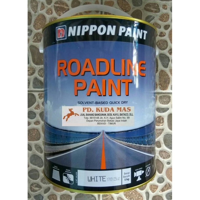 CAT MARKA JALAN/ROADLINE PAINT PUTIH/WHITE NIPPON PAINT 5 KG