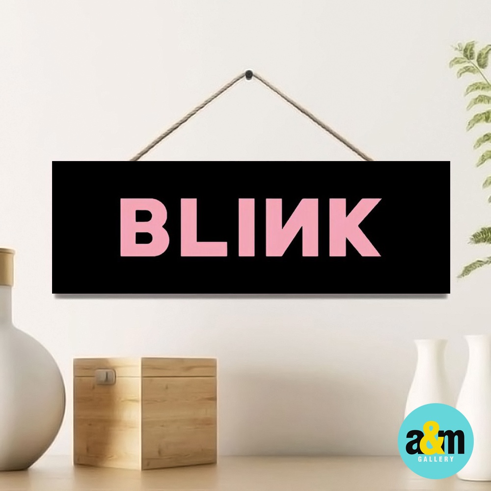 Poster Kayu BLACKPINK Ukuran 10 x 30 cm I Hiasan Dinding Dekorasi Kamar I Poster Kayu K-POP Dekorasi Kamar - A&amp;M