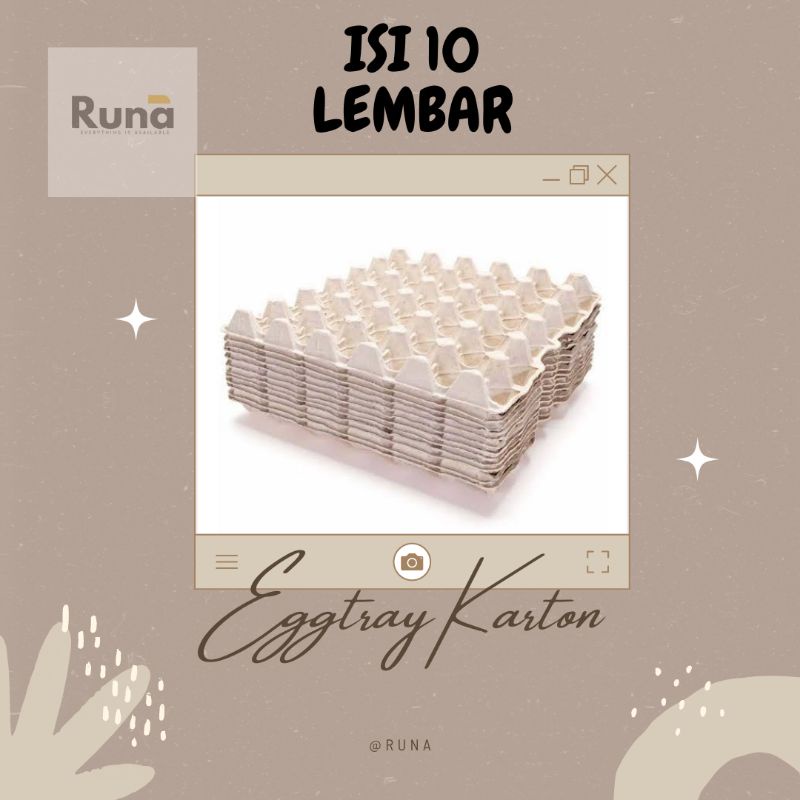 Eggtray Karton Baru Kemasan isi 10 Lembar kualitas premium