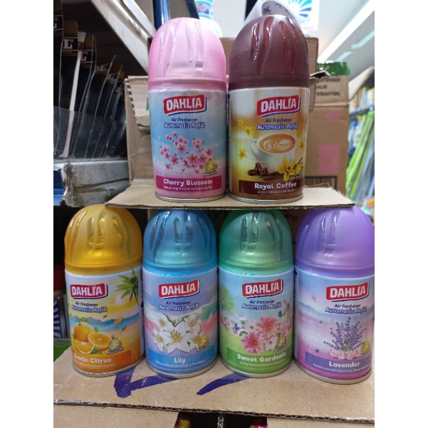 dahlia matic reffil royal coffe, cheryblossom, lily, lavender, citrus, sweet gardenia 225 ml