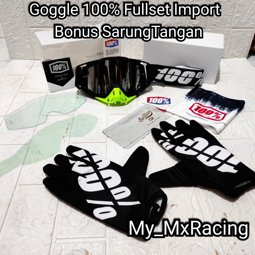 kacamata goggle trail sunmori fullset import dengan kualitas premium BONUS sarung tangan kacamata goggle trail cross terlaris fullset 002 BISA COD