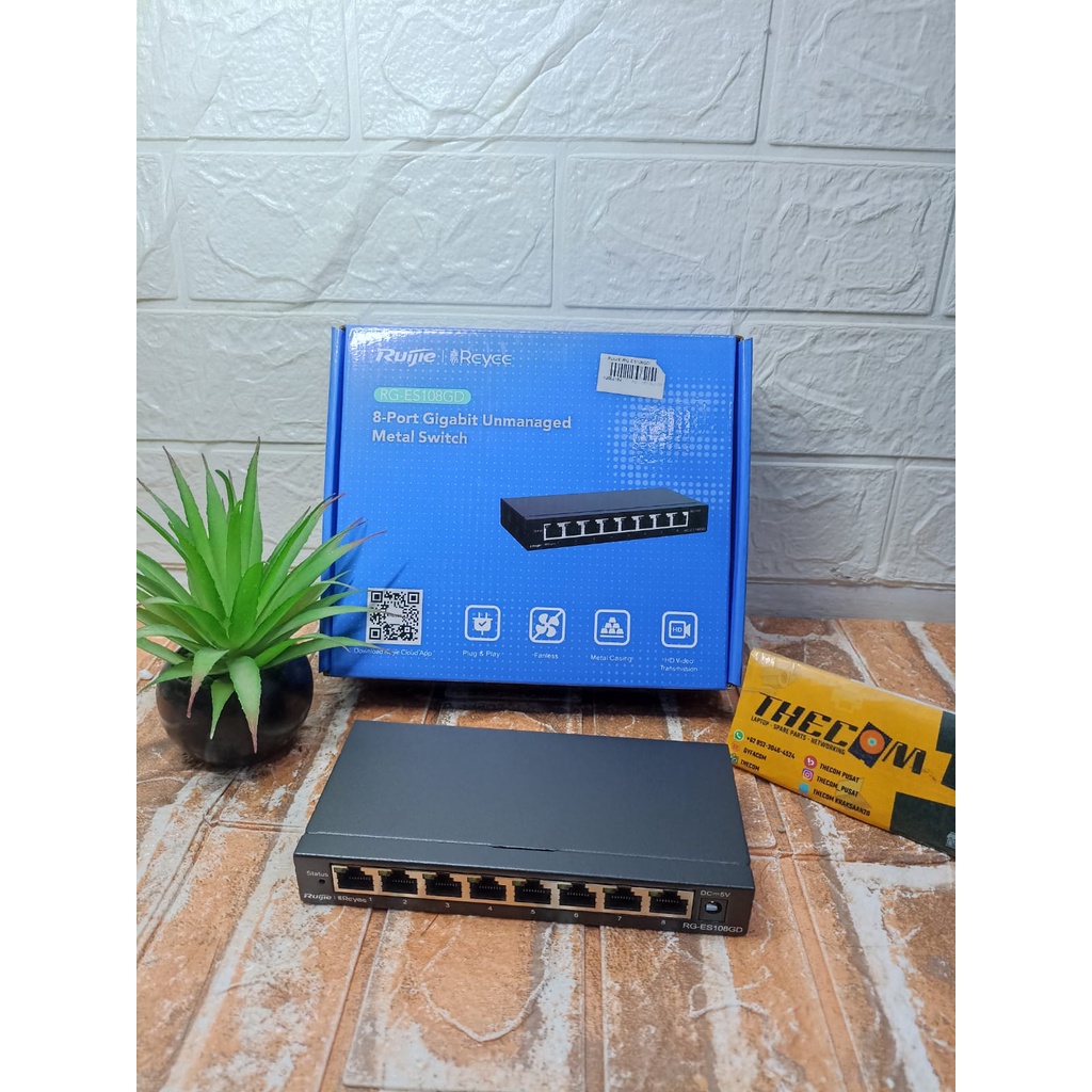 Switch Ruijie Reyee RG-ES108GD 8-Port: Thiết bị chuyển mạch chuyên nghiệp cho mạng công nghiệp