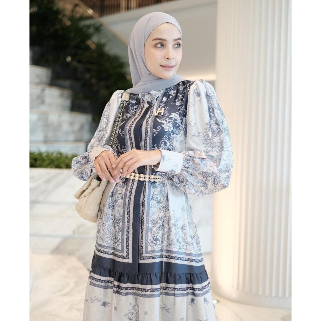 Vanilla Hijab Tudejul Charm Dress  - White