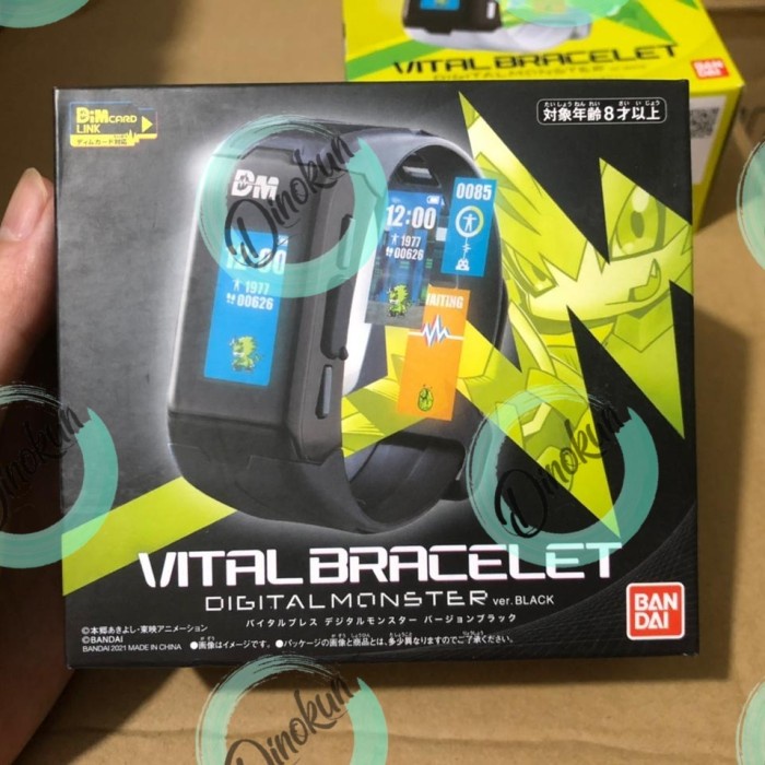 READY - Digimon Vital Bracelet version Black ( 1 DIM CARD )