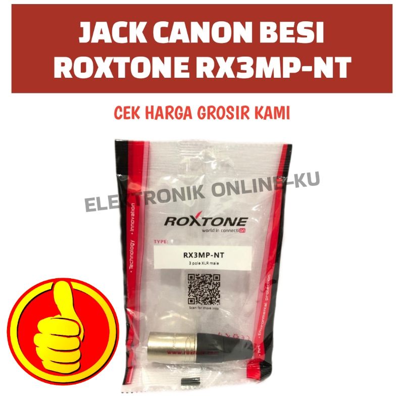 JACK CANON XLR MALE BESI ROXTONE RX3MP-NT