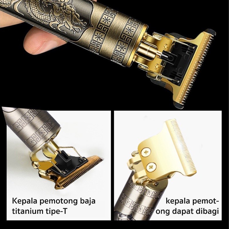 DGR9 - Alat Cukur Dragon t9 Ukir Rambut Clipeer Trimmer Carving Hair Tatto