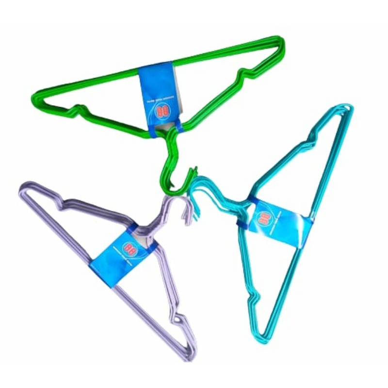 Hanger Baju Kawat / Hanger Kawat Tebal / Hanger Kawat Warna 10 Pcs / 10 Pcs Gantungan Baju Warna