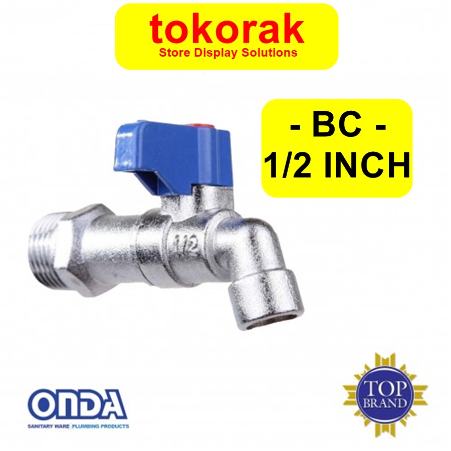 KRAN AIR TEMBOK ONDA BC 1/2&quot; BIRU KRAN KAMAR MANDI - KRAN TAMAN