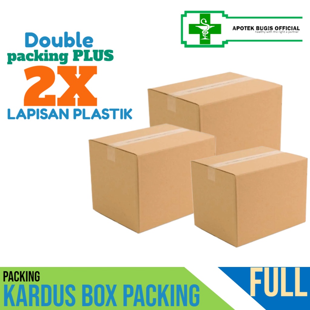 Box Packing 2x Lapisan Plastik Extrasofety Ekpedisi-Apotek Bugis