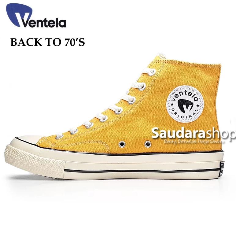 Sepatu Ventela BACK TO 70's Dark Yellow High / Sepatu Ventela 70s HC / Venteal Kuning TInggi