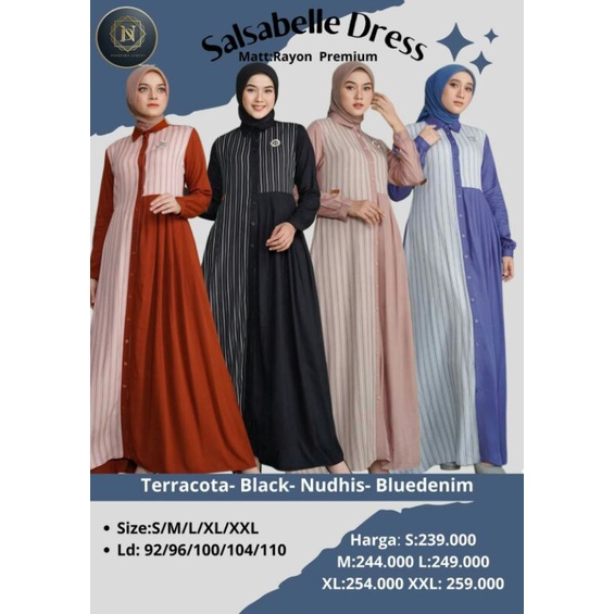 gamis terbaru nadheera luxury dress Busui salur nadheera luxury