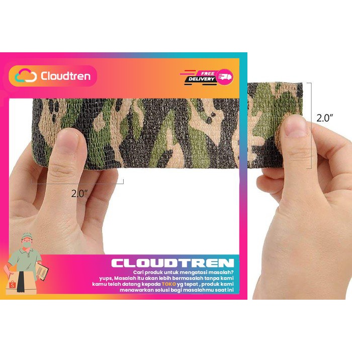 

Camouflage Retractable Tape Hunting Survival Kit / Lakban Ajaib - CAMOUFLAGE