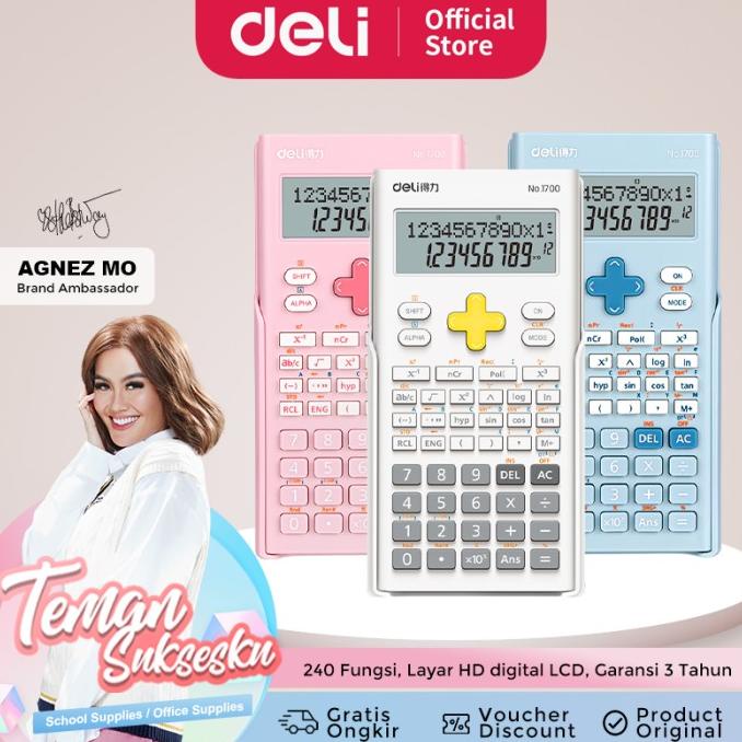

Deli Scientific Calculator/ Kalkulator Ilmiah 12 Digit 240 Fungsi 1700