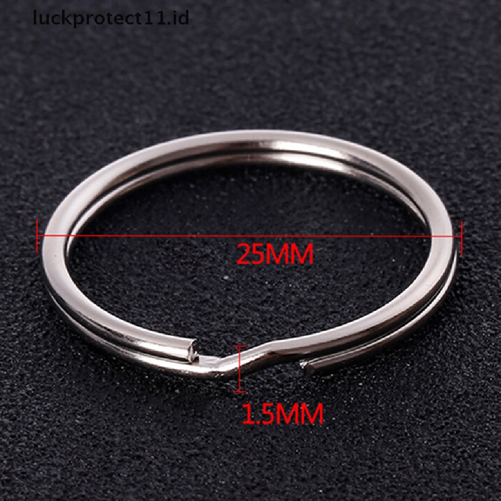 /Fashion Hot// Fashion// 50PCS Dipoles Perak Tempat Kunci Cincin Split Keyrings Gantungan Kunci Hoop Loop DIY.