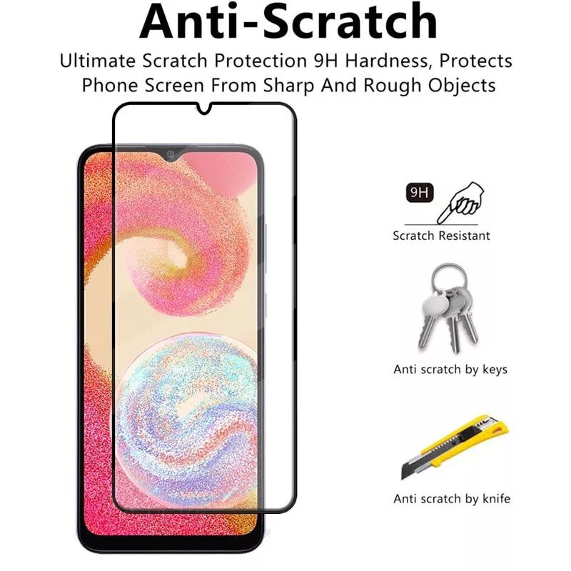 SAMSUNG GALAXY A04 TEMPERGLASS FULL FRAME SCREEN GUARD FILM ANTI GORES 9H