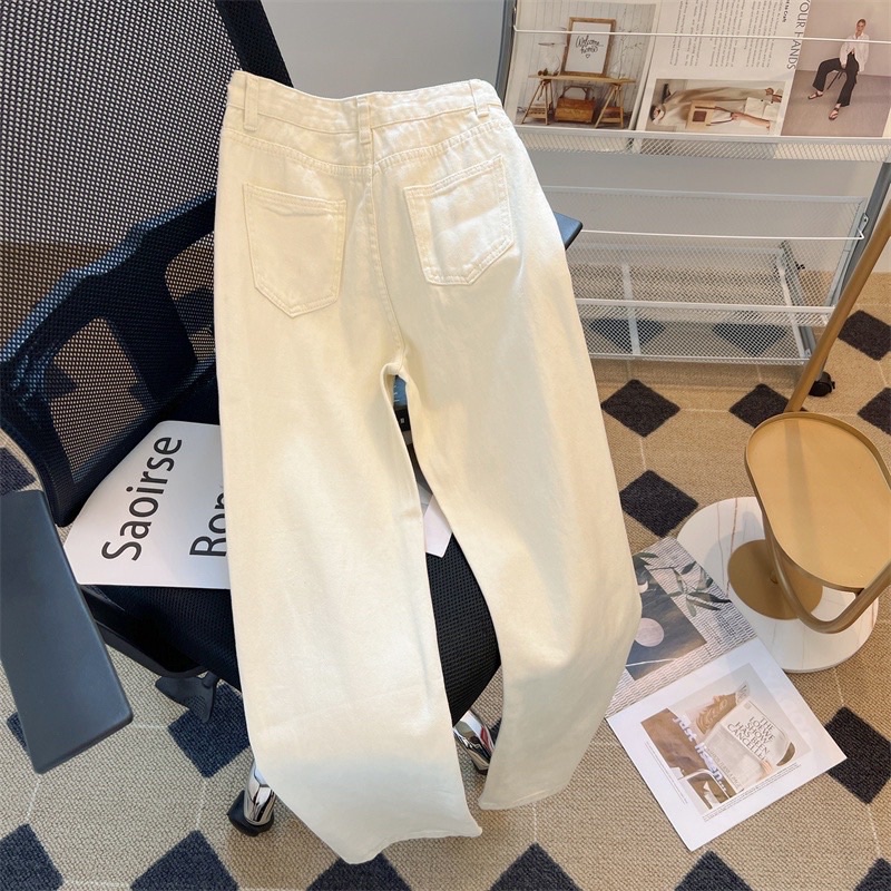 Sevins - Loose Jeans Cream Beige