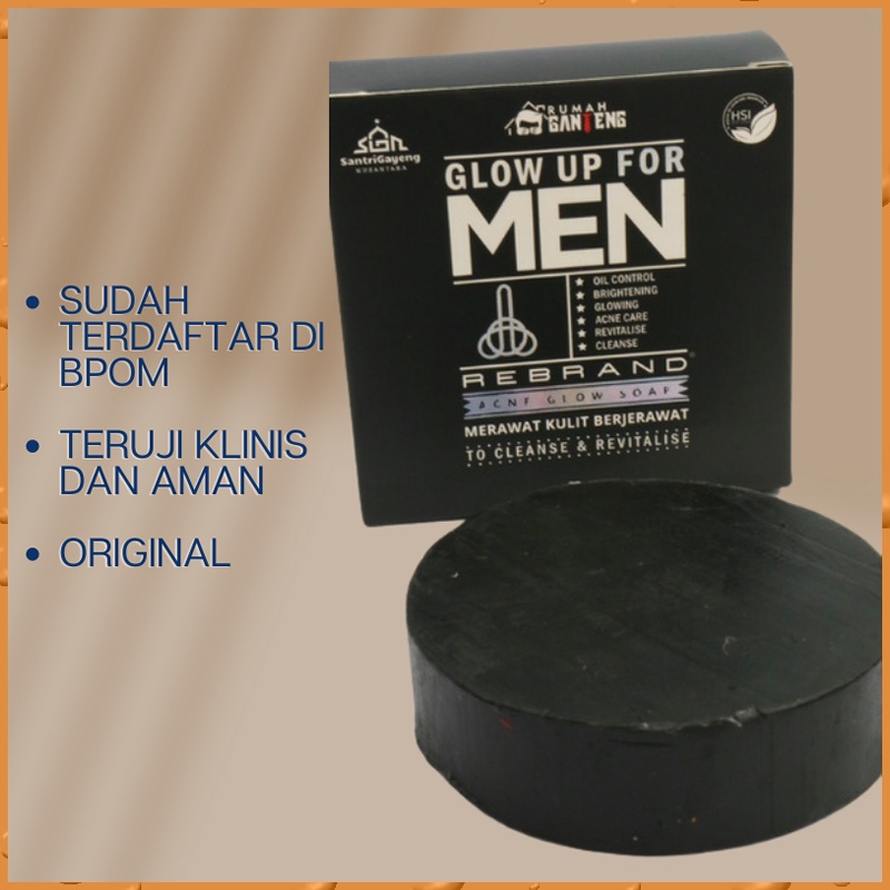 Sabun Muka Cowok GLOW UP FOR MEN By Rumah Ganteng (BPOM)