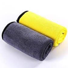 Kain Lap Microfiber 30x30 Warna kuning Abu cloth Universal Serba Bisa