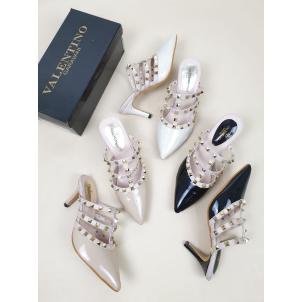 VALENTINO YC-1799-A9 Rockstud Pump Heels 8cm