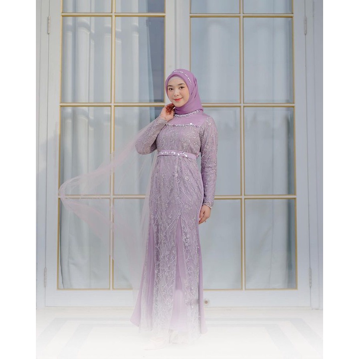 SHOPASHOP SOLO Batik Dress 5 In 1 Fateema Exclusive dress Tulle Mutiara mix tutu &amp; Payet