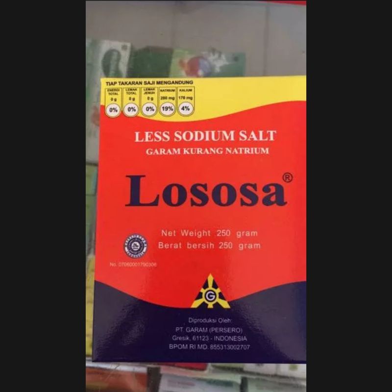 LOSOSA 250 GRAM - Garam Sehat untuk Masak - Garam Rendah Natrium - Garam Rendah Sodium - Mencegah dan Mengendalikan Hipertensi