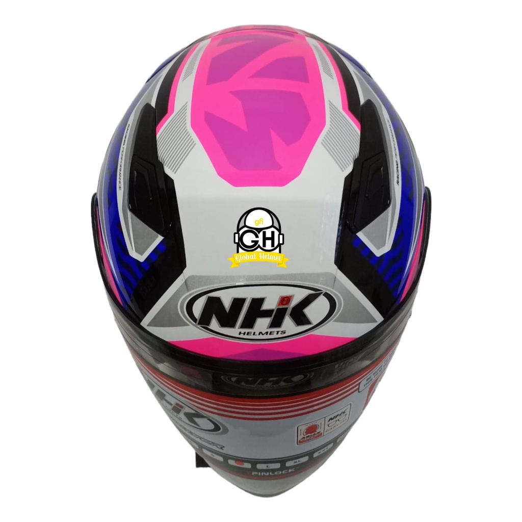 NHK HELM S1 GP PRO AZMAN #2 BLACK PINK GPPRO DOUBLE VISOR