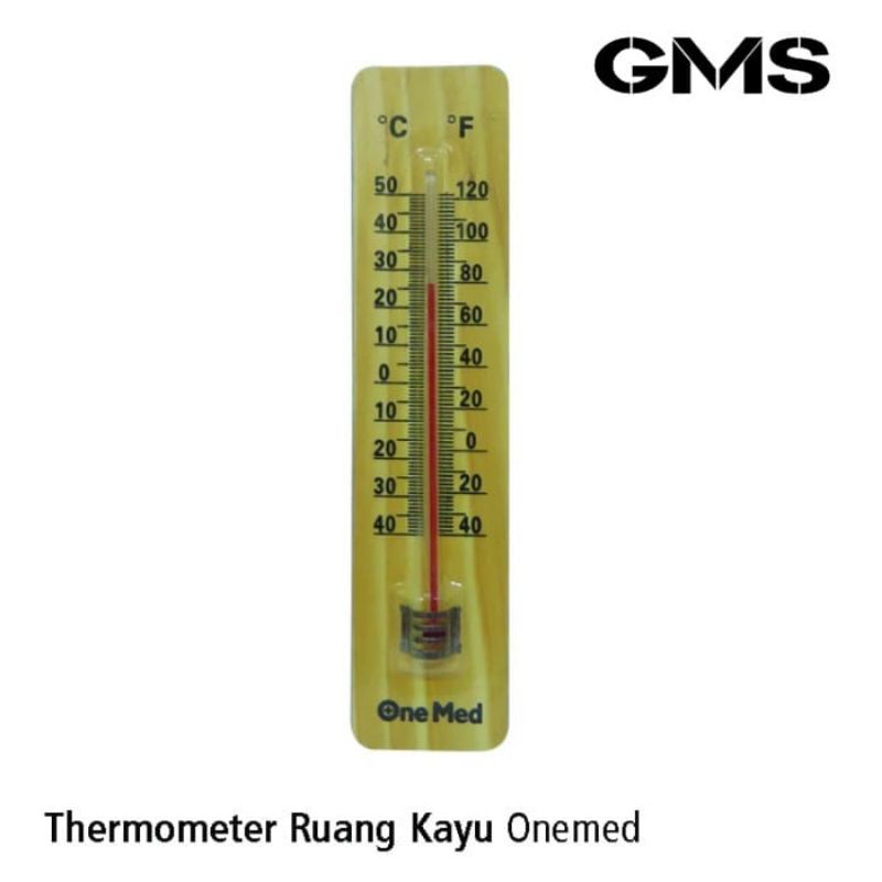 Thermometer Ruangan Model Kayu Gea S092 / Onemed /Wooden Thermometer Gea