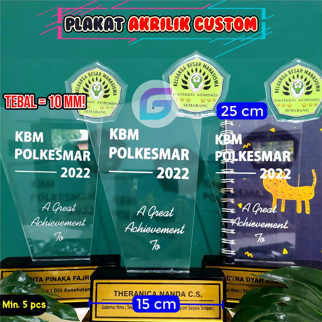 PLAKAT AKRILIK , PLAKAT CUSTOM , PLAKAT AKRILIK CUSTOM , PIAGAM CUSTOM TEBAL 10 MM PLAKAT MAREV CREATIVE