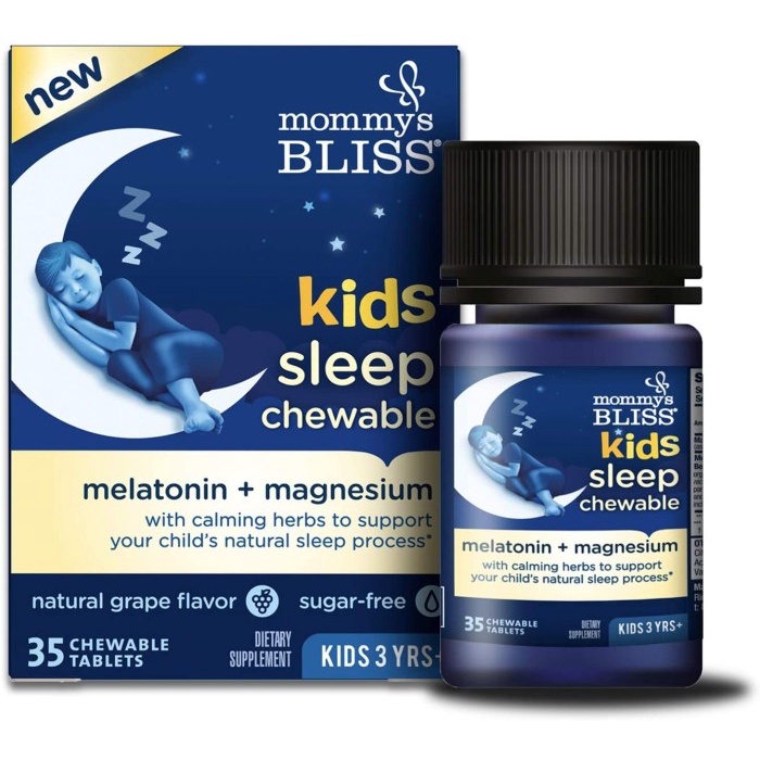 Mommy's Bliss Kids Sleep Chewable Melatonin Magnesium Kids 3 Yrs+ 35 t