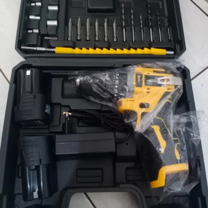 Mesin Bor Cordless Baterai Nagawa Ncd168 16V Brushless Drill Ncd 168