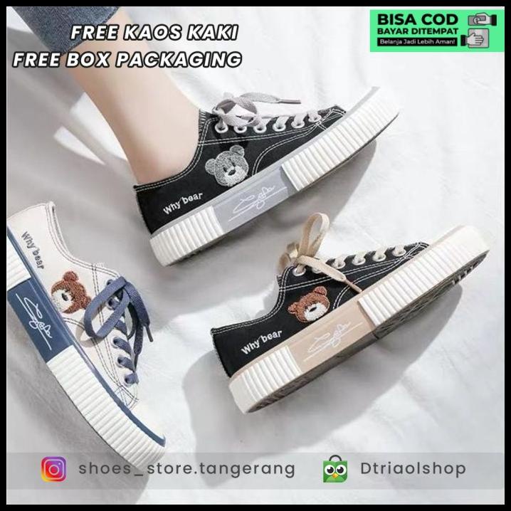 Sepatu Wanita Sneakers Tali Kanvas Model Terbaru 2021 Trendy & Elegan