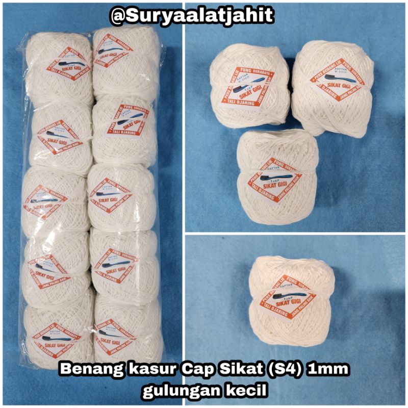 Benang kasur Cap Sikat (S4) 1mm gulungan kecil rp.4.500/1pcs