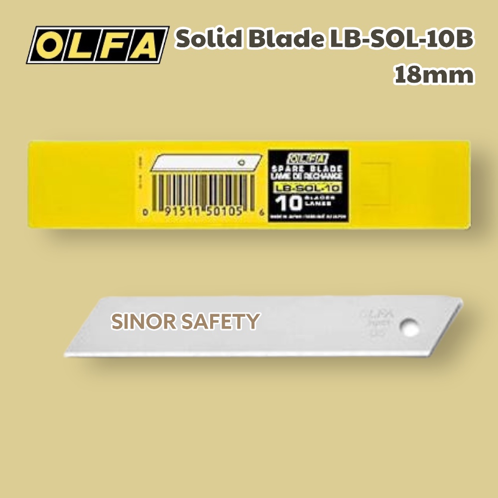 Olfa Cutter REFILL LB-SOL-10 Solid Blade 18 mm 10 pcs Per Pack