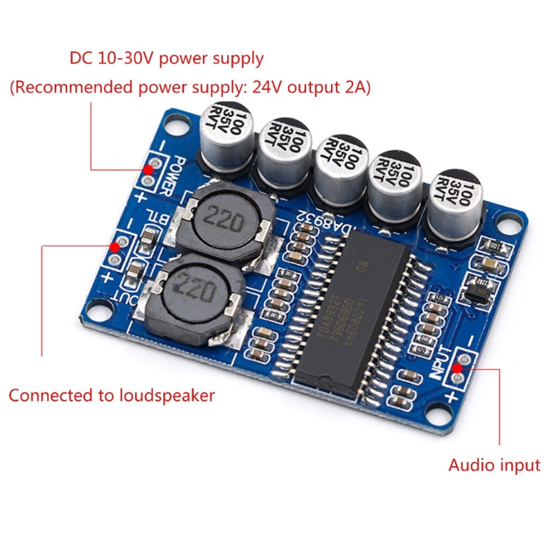 Zzz TDA8932 Digital power Amplifier Modul Papan Elektronik 35W Mono power Amplifier Board Konsumsi Daya Tinggi