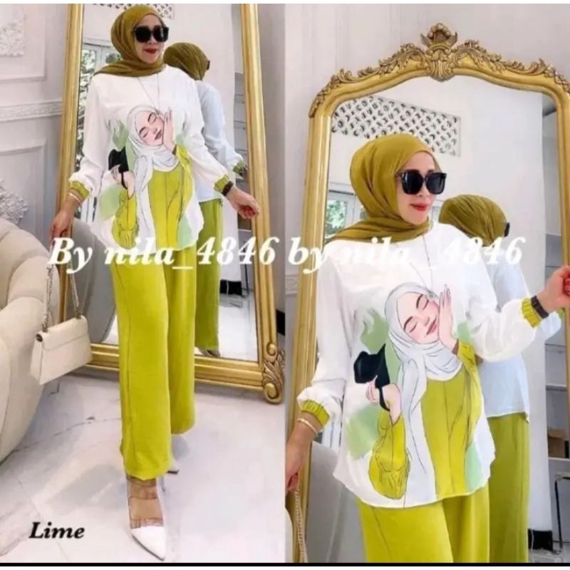 KIRANA SET CRINKLE PRINTING PREMIUM LD 110 // KIRANA SETELAN TERBARU PRINTING // KIRANA ONE SET CRIN